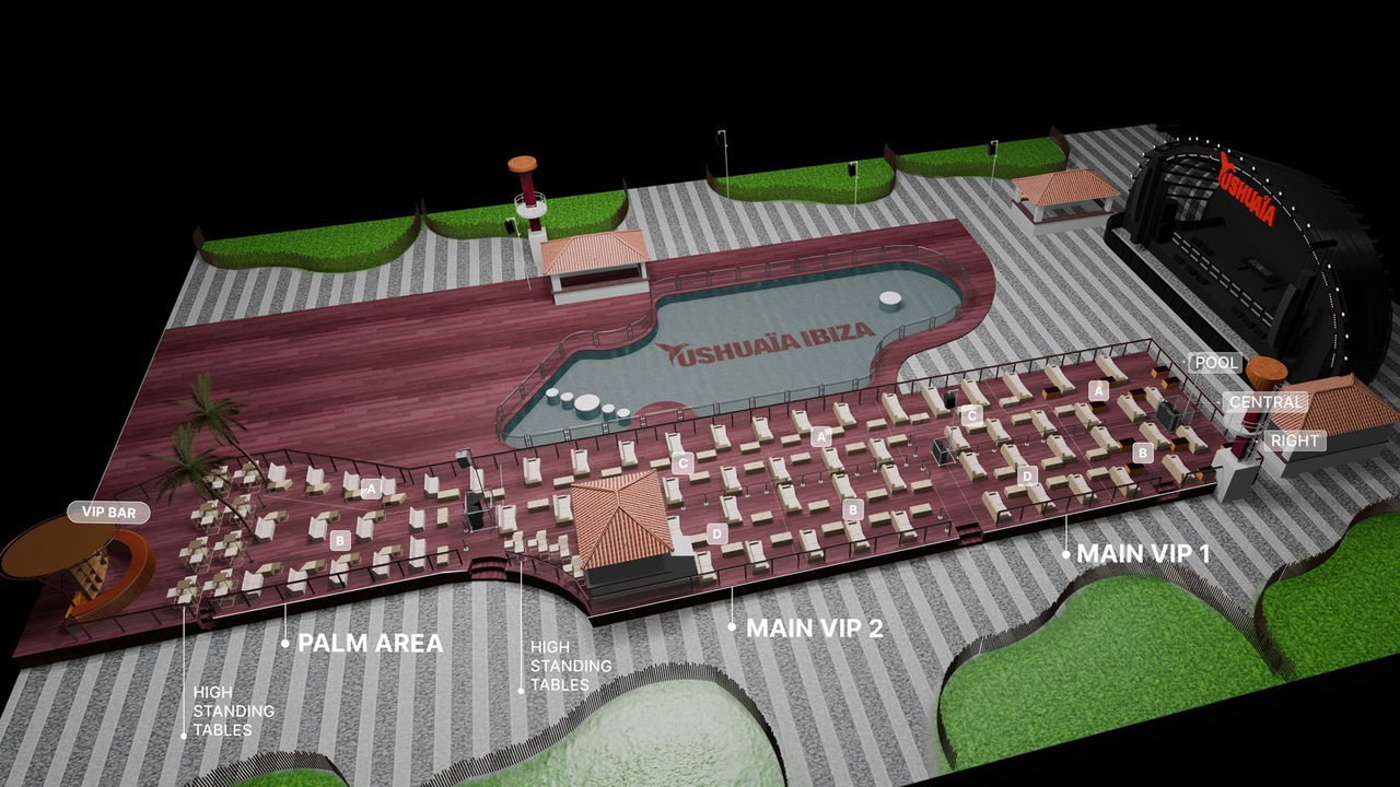 Ushuaia Ibiza Map