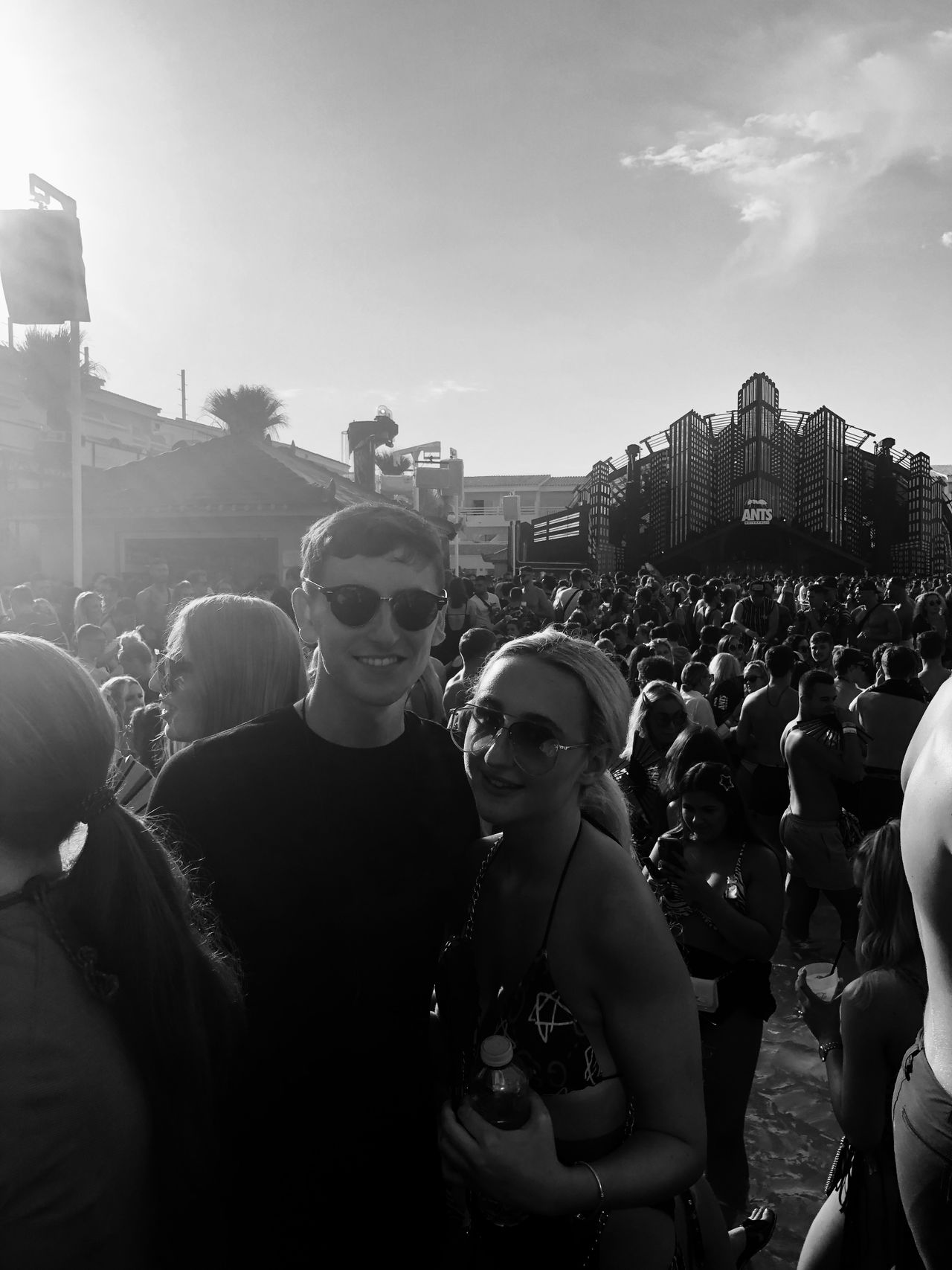 Candidate and his cousin at ANTS on his first trip to Ibiza at 18 years old.